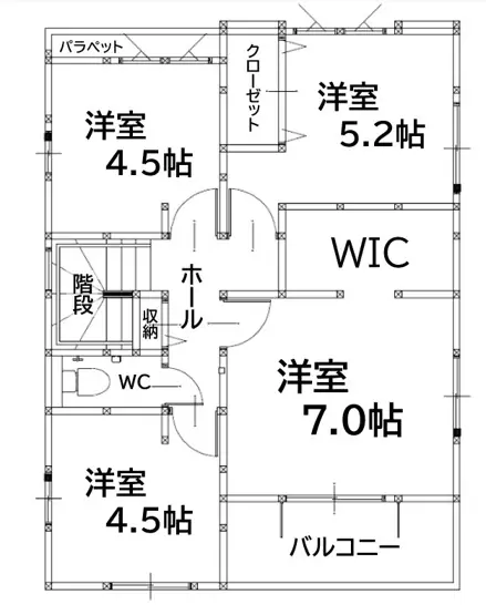 八幡西区若葉1丁目 新築戸建 間取り図
