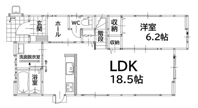 八幡西区大浦1丁目 新築戸建 間取り図