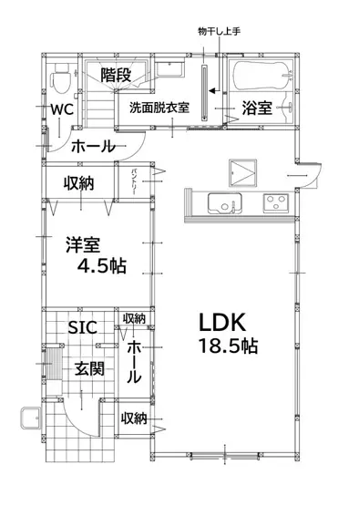 遠賀町今古賀 新築戸建 間取り図