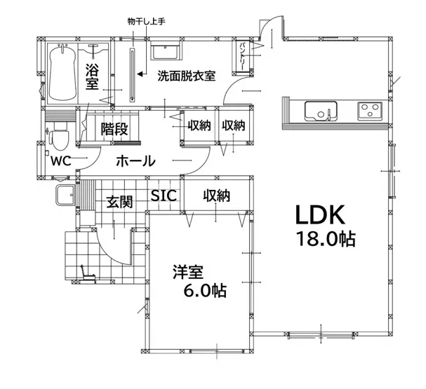 鞍手町中山 新築戸建 間取り図