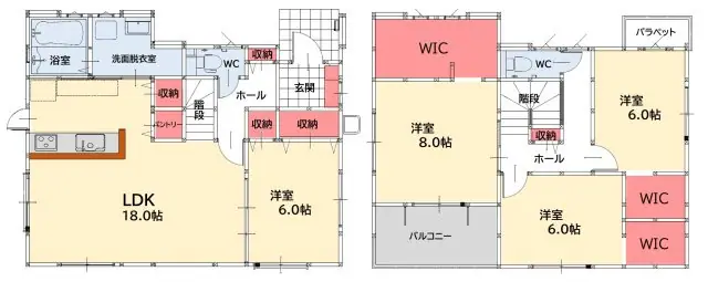 直方市感田 新築戸建 間取り図